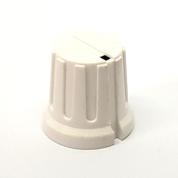 14mm White Fluted Bakelite Knob - Click Image to Close